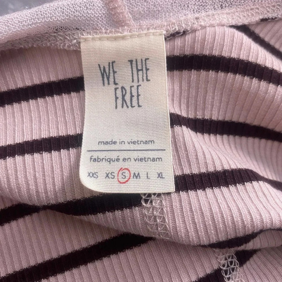 Free‎ People We the Free Tangerine Stripe Tee Sand - Picture 10 of 11